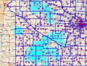 proposed service area map