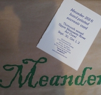 13th Annual Meander courtesy of A to Z Letterpress Printing 2016